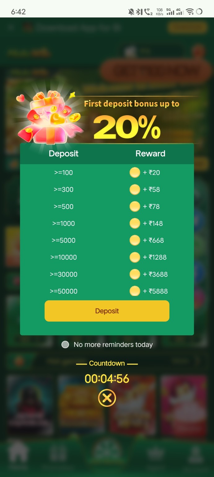 MuluWin Games First Deposit Bonus Details guide screenshot